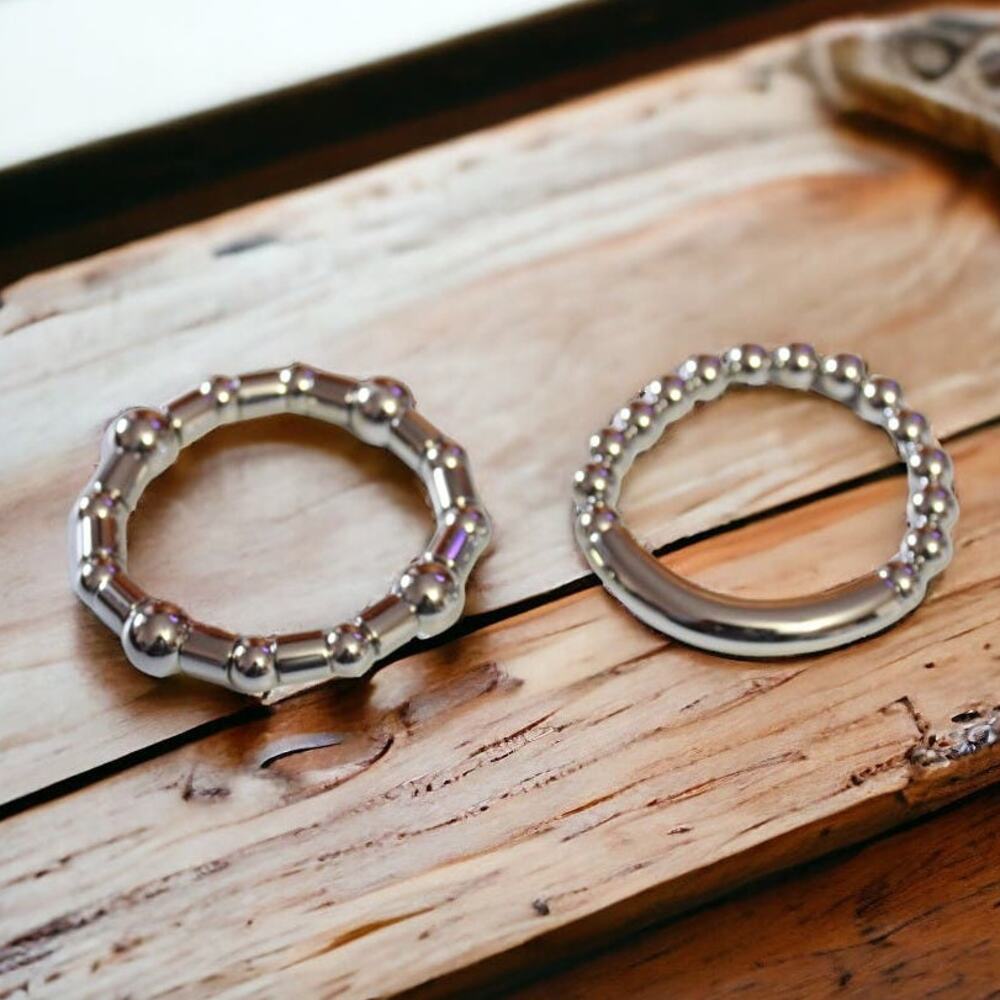 Silver Bead Chain Stretch Bangle Fashion Bracelets ~ NEW